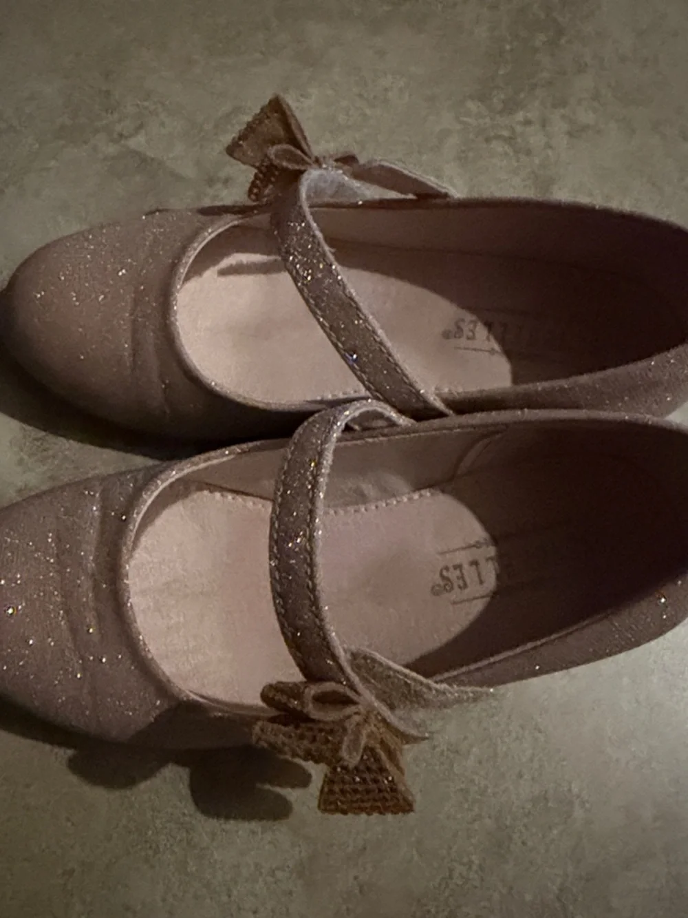 Seychelles Girls Glitter Mary Jane Shoes - light beige-sparkly-gold